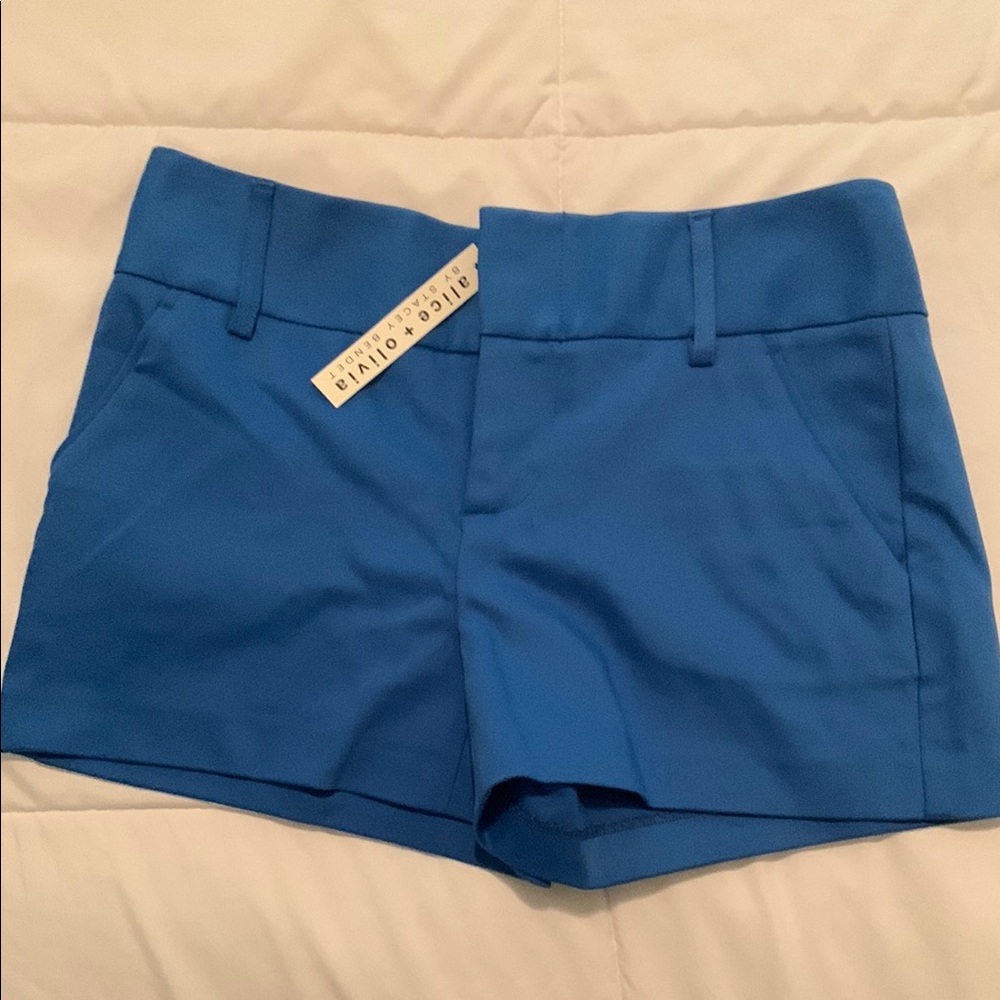 Alice + Olivia Blue Tailored Shorts